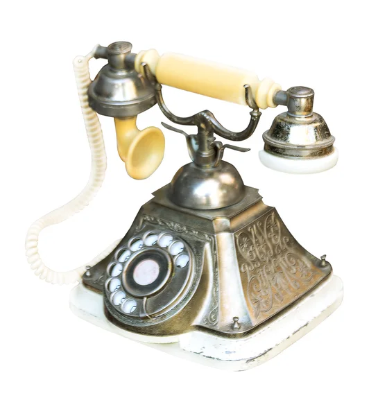 Telefone metal retro — Fotografia de Stock