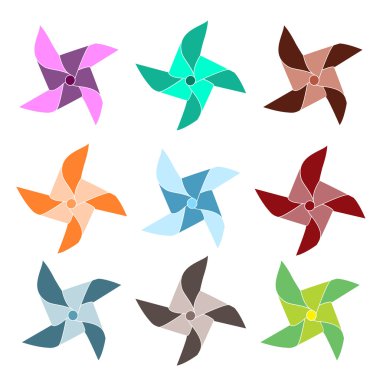 renkli pinwheels