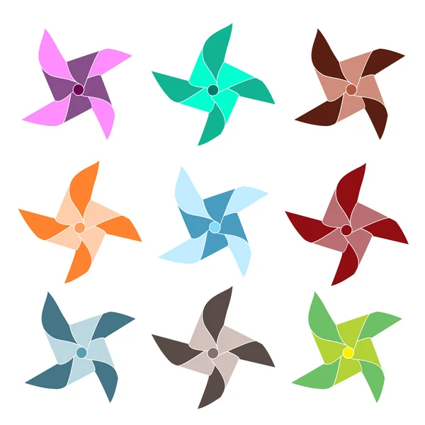 Colorful Pinwheels — Stock Vector
