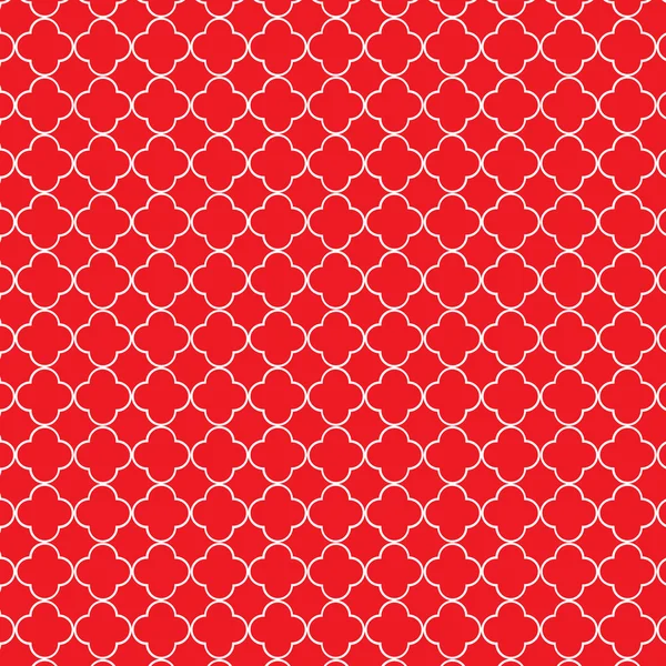 红色白色四叶形图案 — 图库矢量图片