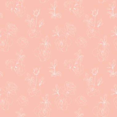 Tekstil ve Kumaş Ürünleri, Duvar kağıtları, Kapaklar ve daha fazlası için Kusursuz Beyaz Güller ve Gül Tomurcukları
