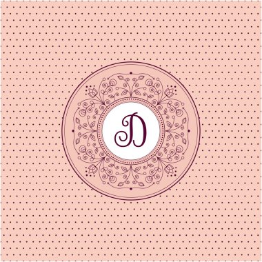 Butik, moda, kafe, restoran, mağaza, otel, bahçe merkezi için monogram ile Vektör logo şablonu.