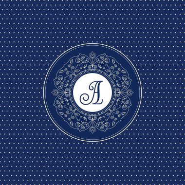Butik, moda, kafe, restoran, mağaza, otel, bahçe merkezi için monogram ile Vektör logo şablonu.