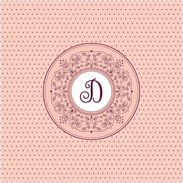 Modèle de logo vectoriel avec monogramme pour boutique, mode, café, restaurant, boutique, hôtel, centre de jardin . — Image vectorielle