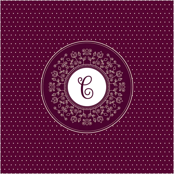 Векторный шаблон логотипа с монограммой для бутика, моды, кафе, ресторана, магазина, отеля, сада . — стоковый вектор