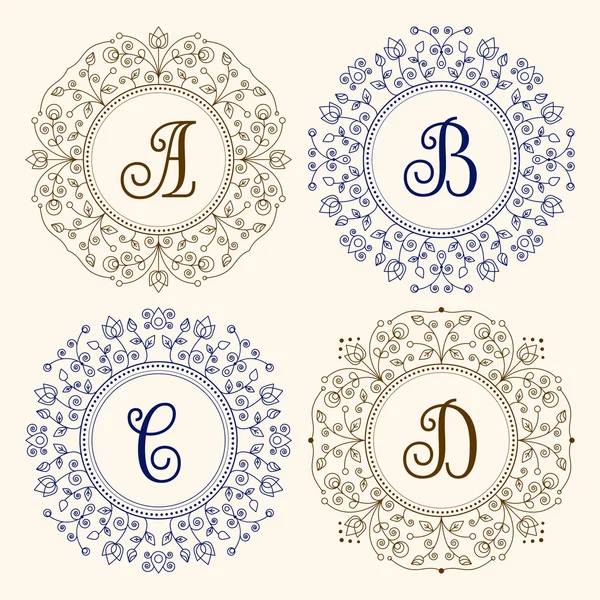 Set of MM monograms and emblem templates Stock Vector by ©rorius