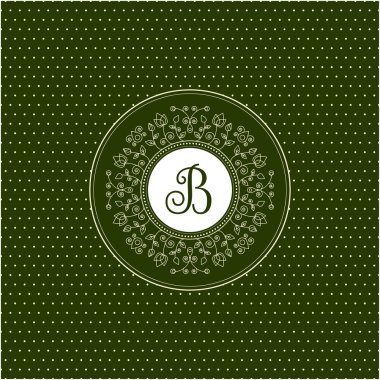 Butik, moda, kafe, restoran, mağaza, otel, bahçe merkezi için monogram ile Vektör logo şablonu.