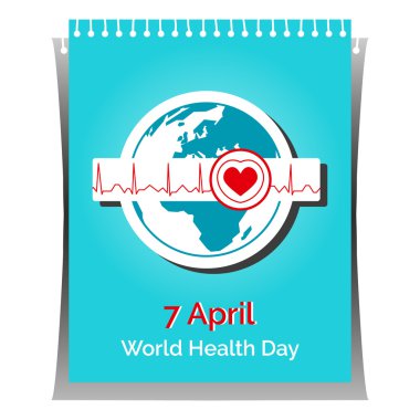 Vector poster for 7 April, World Health Day clipart