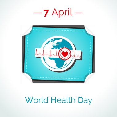 Vector poster for 7 April, World Health Day clipart