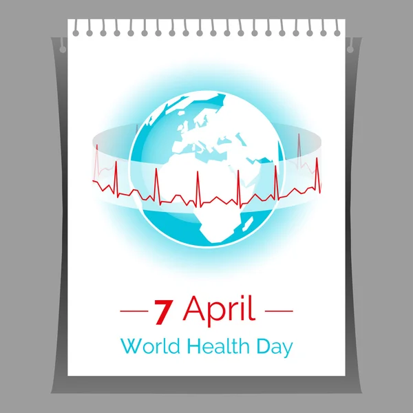 Векторный плакат на 7 апреля, Всемирный день здоровья . — стоковый вектор