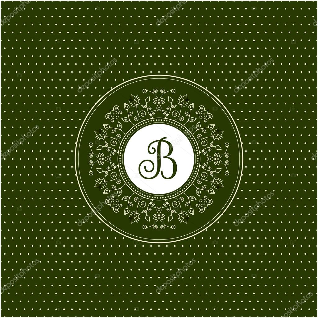 Vector logo template for boutique, fashion, cafe, restaurant, shop, hotel, garden center. Monogram with floral ornament for SPA, yoga studio, beauty salon. Identity design with calligraphic letters.