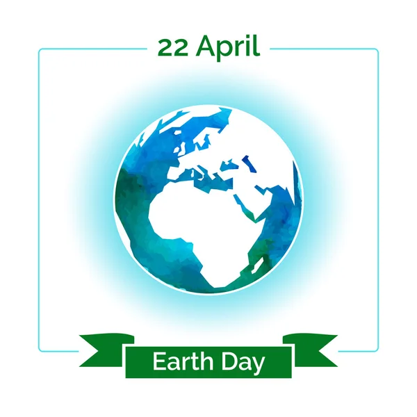 Vector affisch för 22 April, Earth Day. — Stock vektor