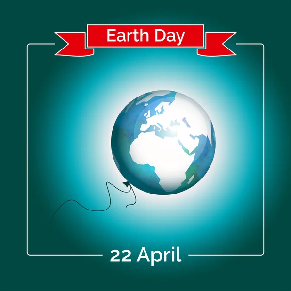 Vector affisch för 22 April, Earth Day. — Stock vektor