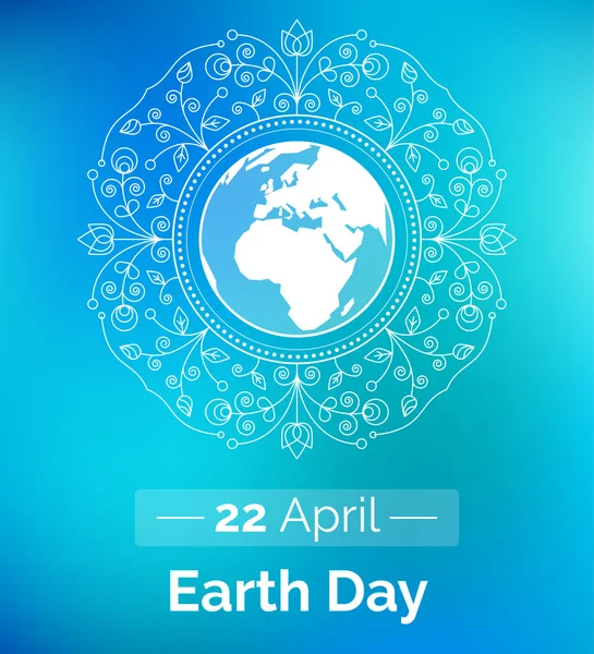 Vector affisch för 22 April, Earth Day. — Stock vektor