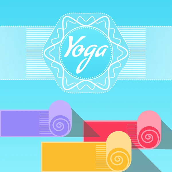 Plantilla de póster para el Día Internacional del Yoga . — Vector de stock