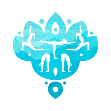 Yoga tasarım öğesi etnik Hint nedeni ile