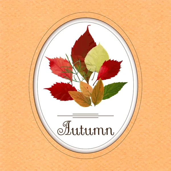 Autumn vector. Autumn bouquet from colorful leaves. — Stock Vector
