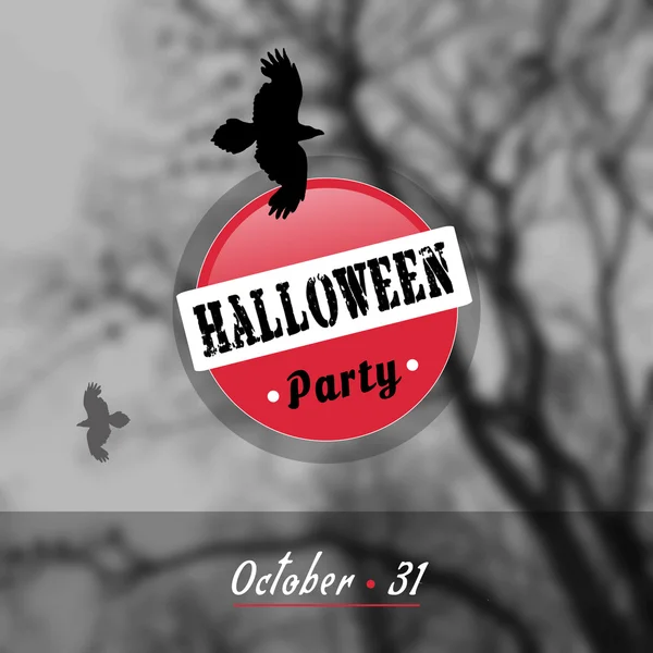 Schwarz-weißes Plakat für Halloween-Party. — Stockvektor