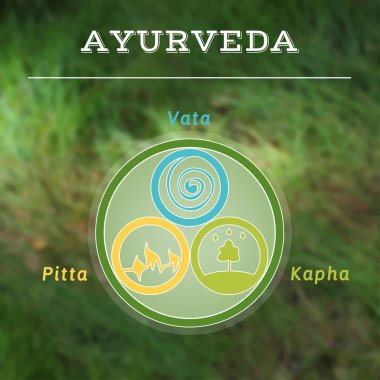 Ayurveda vektör çizim.