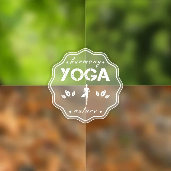 Yoga posterler için logo. — Stok Vektör