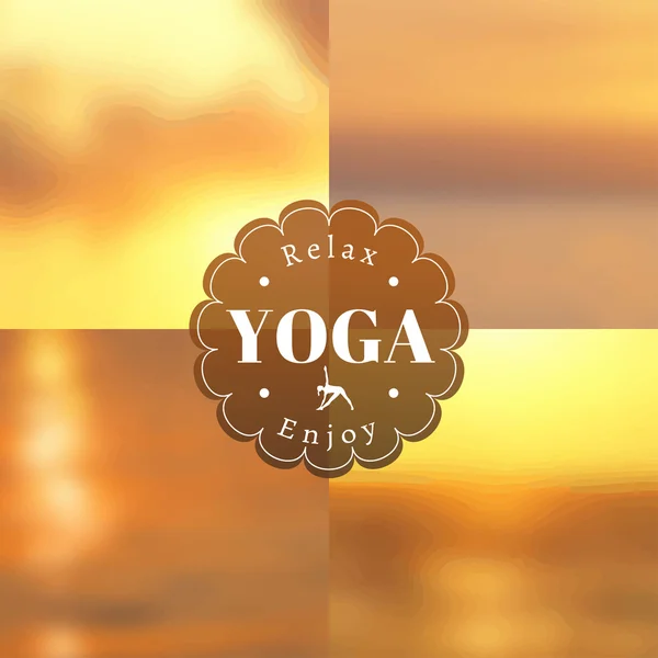 Logo for yoga posters. — Stock Vector