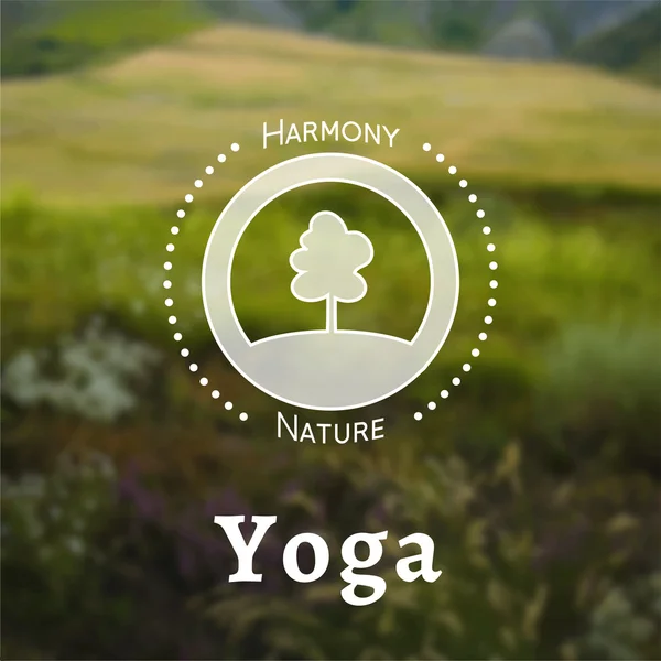 Yoga achtergrond sjabloon — Stockvector