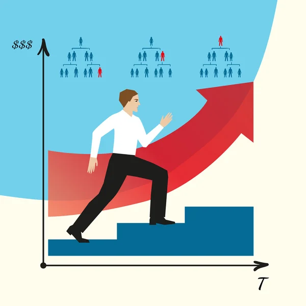 Career ladder infographics — Stock Vector