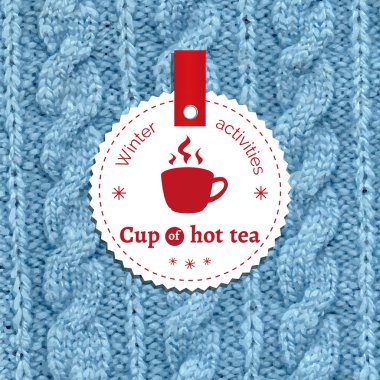 Sıcak çay ile kış poster