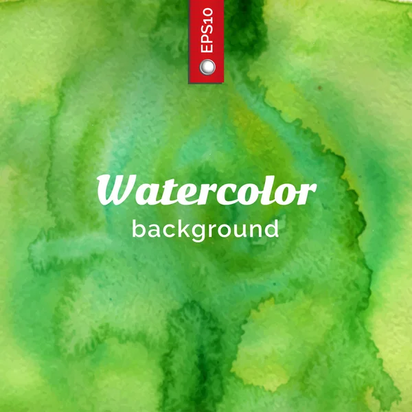 Groene aquarel behang — Stockvector