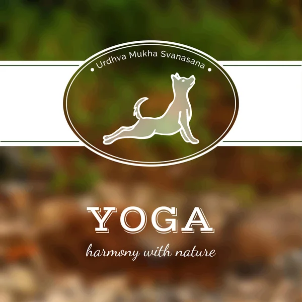 Perro en Urdhva Mukha Svanasana — Vector de stock