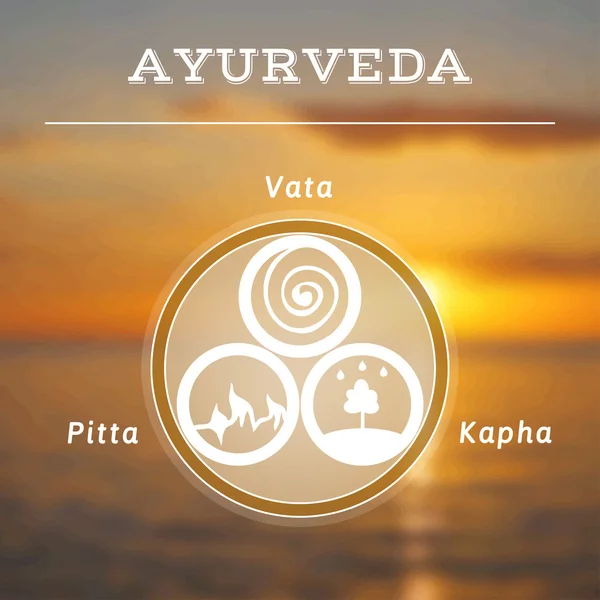 Ayurveda vücut tipleri — Stok Vektör