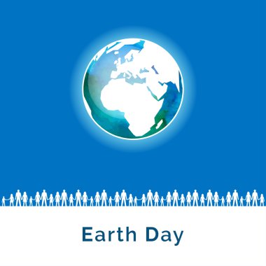 Poster for Earth Day in fresh colors clipart