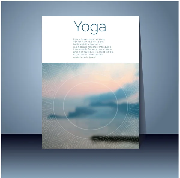 Banner design per studio yoga — Vettoriale Stock