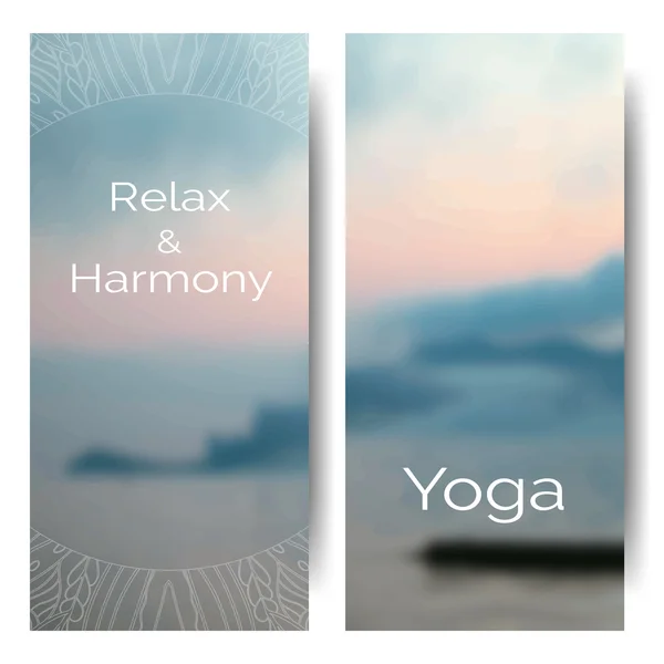 Banner design för yogastudio — Stock vektor