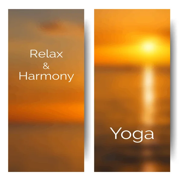 Banner design för yogastudio — Stock vektor