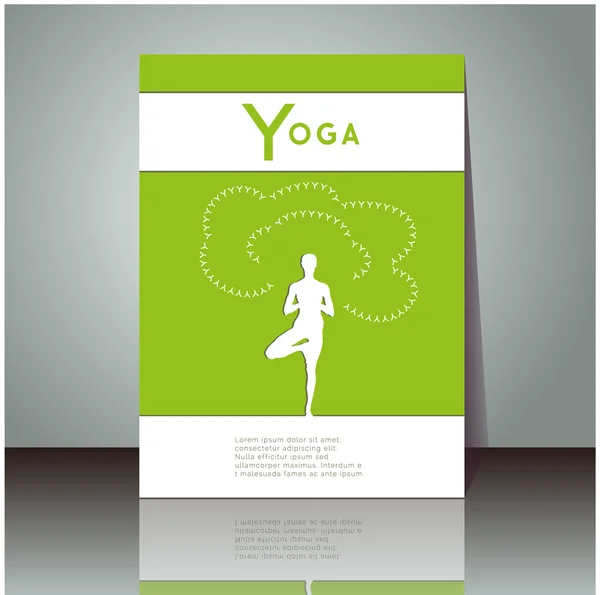 Booklet design for yoga studio — Stock Vector