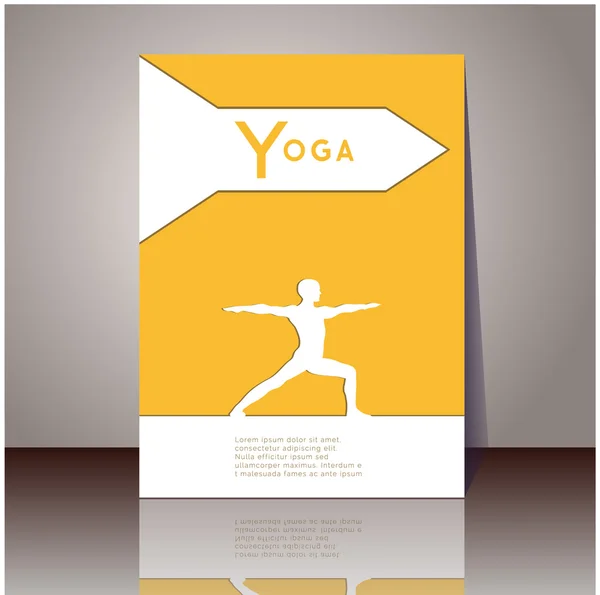 Diseño de cuadernillos para estudio de yoga — Archivo Imágenes Vectoriales