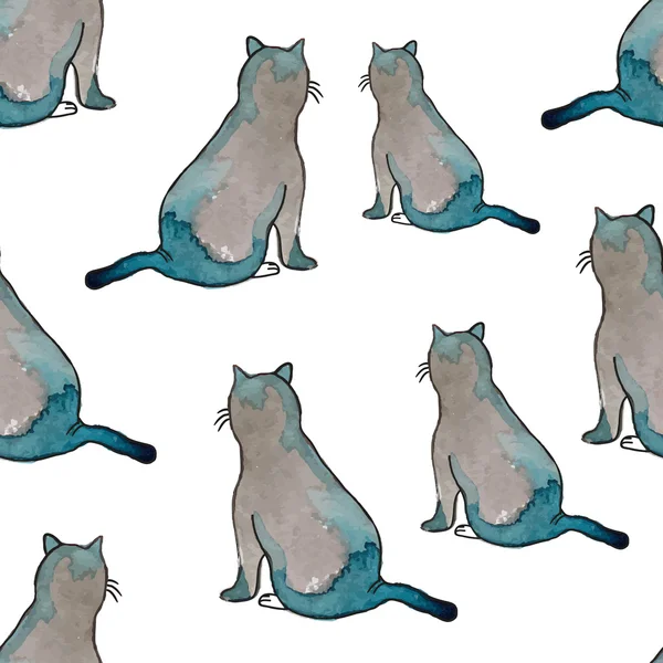 Adesivos de Gatos Fofos Engraçados - Desenho de Gato tipo Aquarela