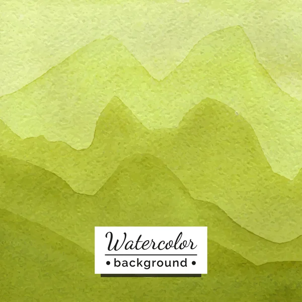 Aquarelllandschaft mit Bergen. — Stockvektor