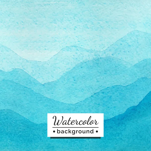 Aquarelllandschaft mit Bergen. — Stockvektor