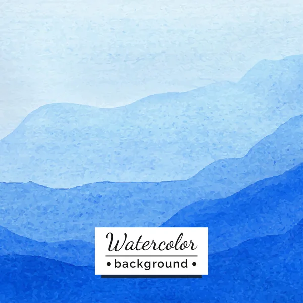 Aquarelllandschaft mit Bergen. — Stockvektor