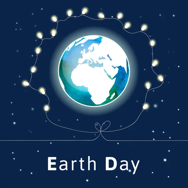 Affisch för Earth Day i fräscha färger — Stock vektor