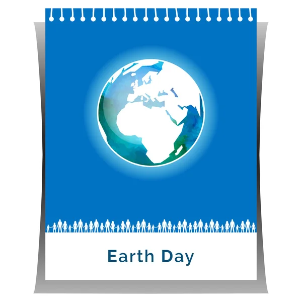 Poster voor de dag van de aarde in frisse kleuren — Stockvector