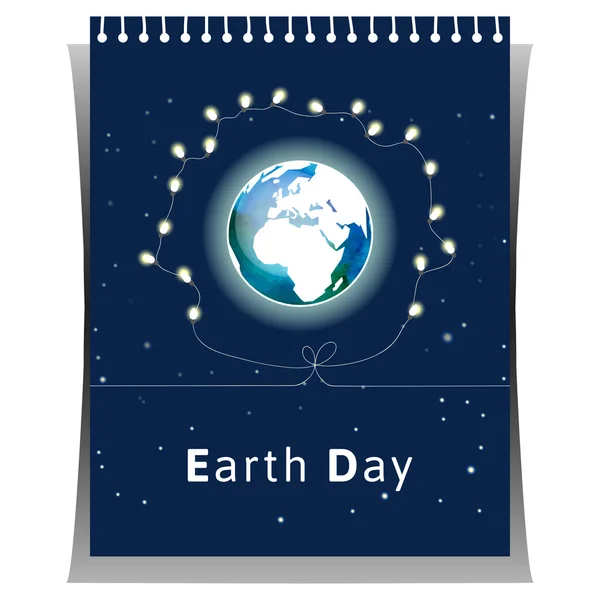 Poster for Earth Day in fresh colors — Stock Vector