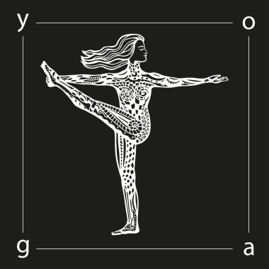 Yogalı kız pozu
