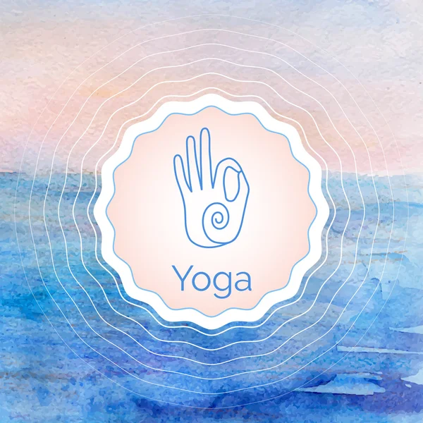 Modèle pour studio de yoga — Image vectorielle