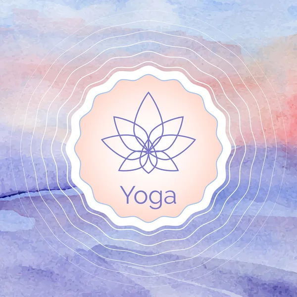 Modèle pour studio de yoga — Image vectorielle