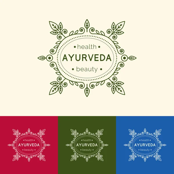 Modèle de logo pour clinique ou centre ayurvédique . Vecteur En Vente