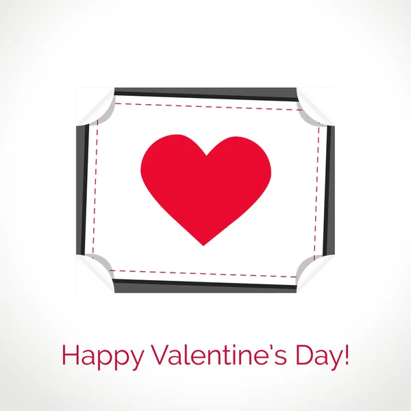 Cartão de dia de Valentim com coração . — Vetor de Stock