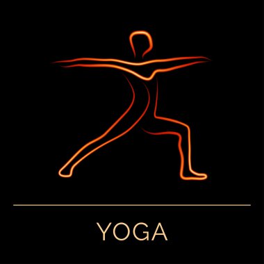 Yoga adam siyah arka plan üzerine poz.